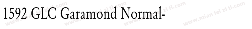 1592 GLC Garamond Normal字体转换